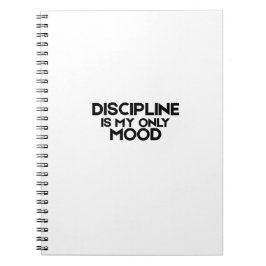 Caderno Espiral Disciplina é Meu Único Humor Minimalista Spiral