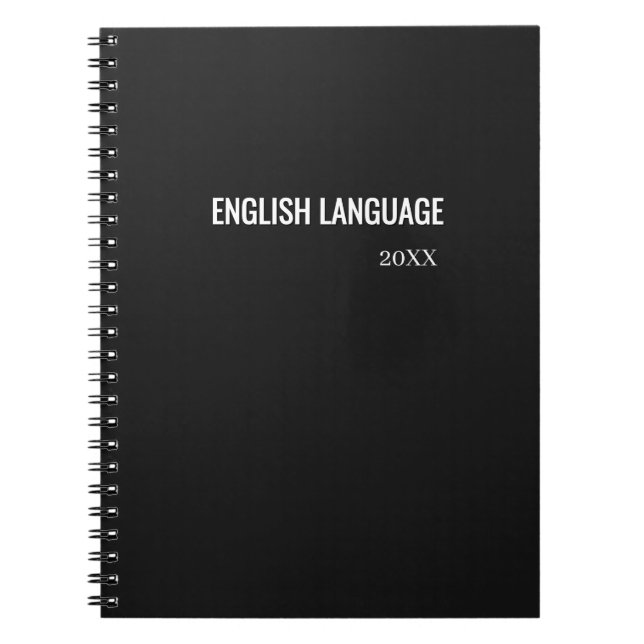 Caderno Espiral Disciplina Escolar Minimalista (Frente)