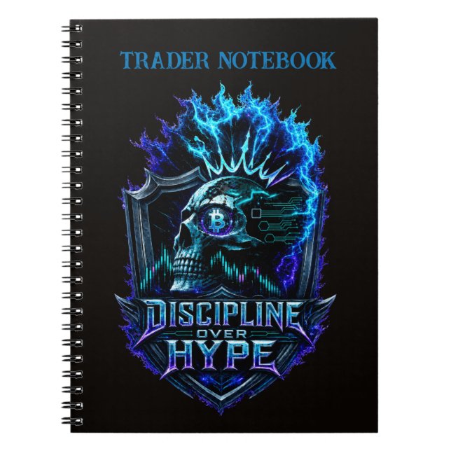 Caderno Espiral Disciplina Sobre Hype Bitcoin Crypto Mentalidade D (Frente)