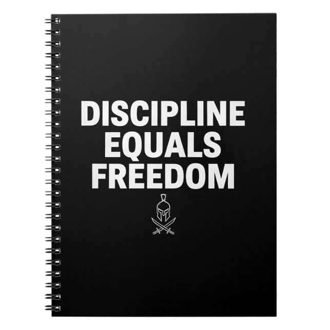 Caderno Espiral Discipline Equals Freedom – Bold Motivational Jour (Frente)