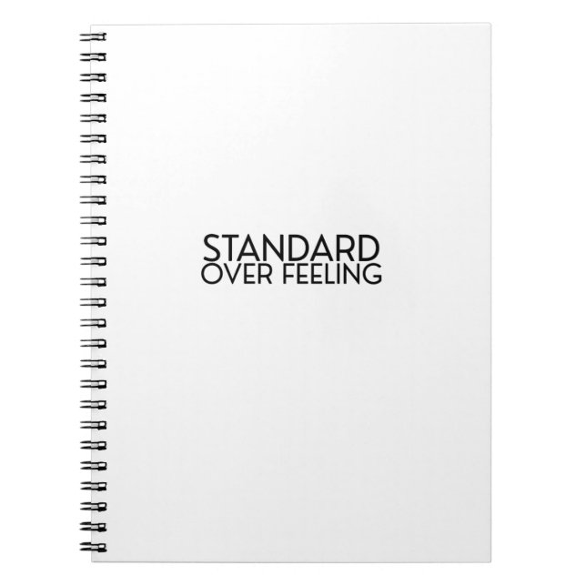 Caderno Espiral Discipline Over Motivation Minimalist Notebook (Frente)