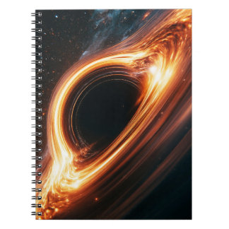 Caderno Espiral Disco de Acreção de Buraco Negro Supermassivo Arte