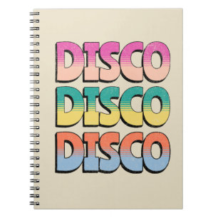 Caderno Espiral Disco Music