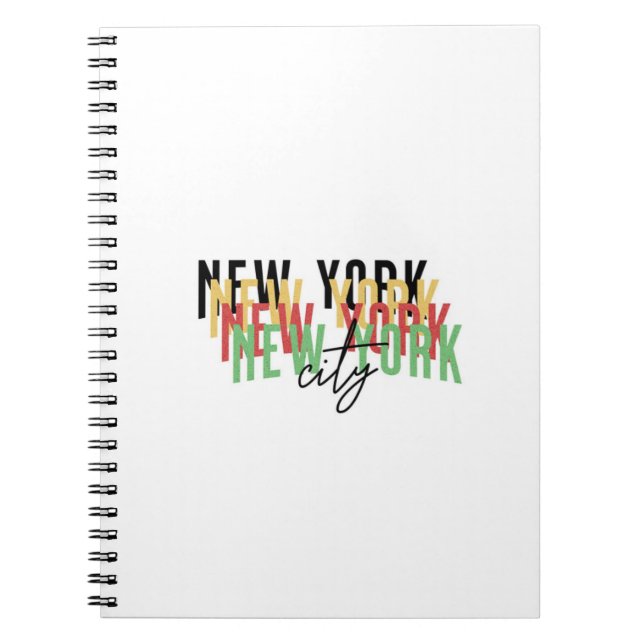 Caderno Espiral Diseño maximalista de NY  (Frente)
