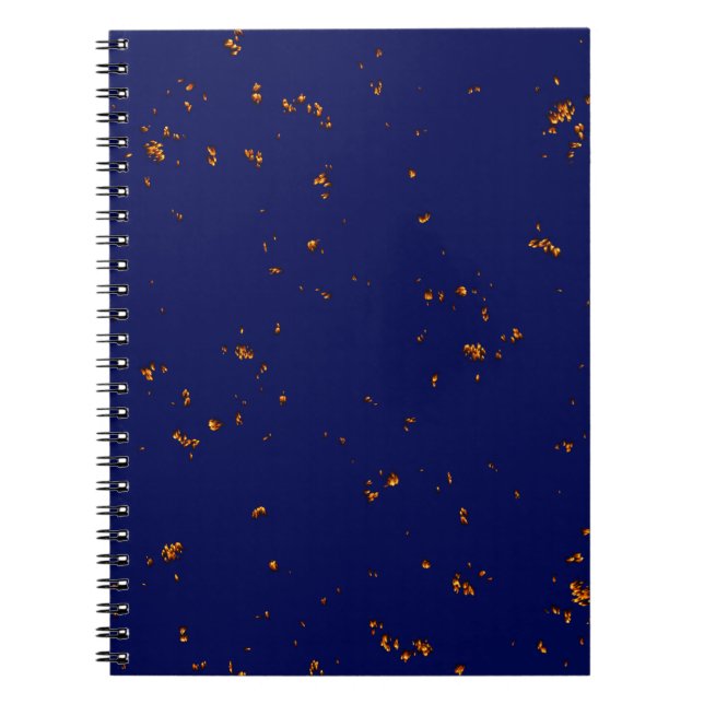 Caderno Espiral Disparos De Fogo Sobrepõem Sua Foto Batida Azul (Frente)
