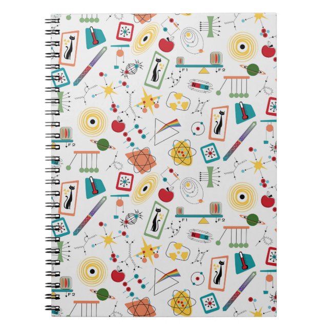 Caderno Espiral Dispersão da Física do STEM de Idade Atômica Moder (Frente)