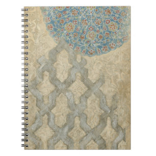 Caderno Espiral Disposição Floral Decorativa De Tapeçaria De Pr