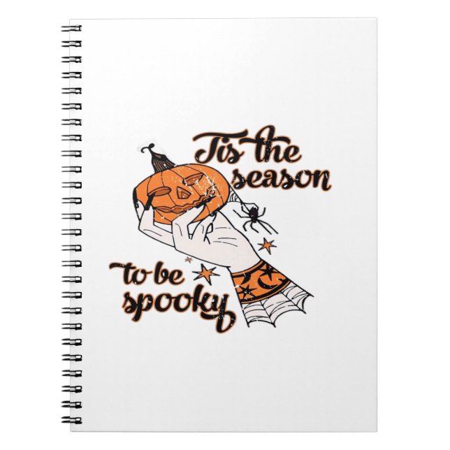 Caderno Espiral Distressed Spooky Season (Frente)