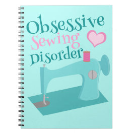 Caderno Espiral Distúrbio Obsessivo de Costura de Semente Cúbica