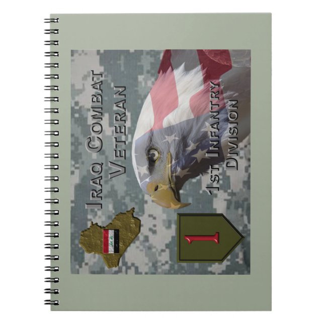 Caderno Espiral Div Iraque Combat Veterano, 1rua Infância (Frente)