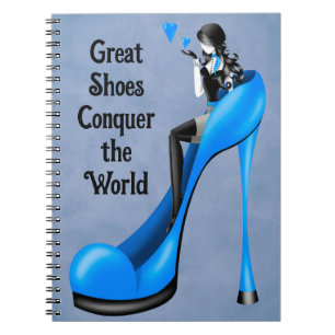 Caderno Espiral Divã da Moda em Stiletto Azul
