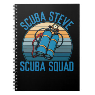 Caderno Espiral Diver Scuba Steve Scuba Squad Vintage112 Diving De