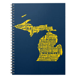 Caderno Espiral Diversão Amarelo e Marinho do Estado Azul das cida