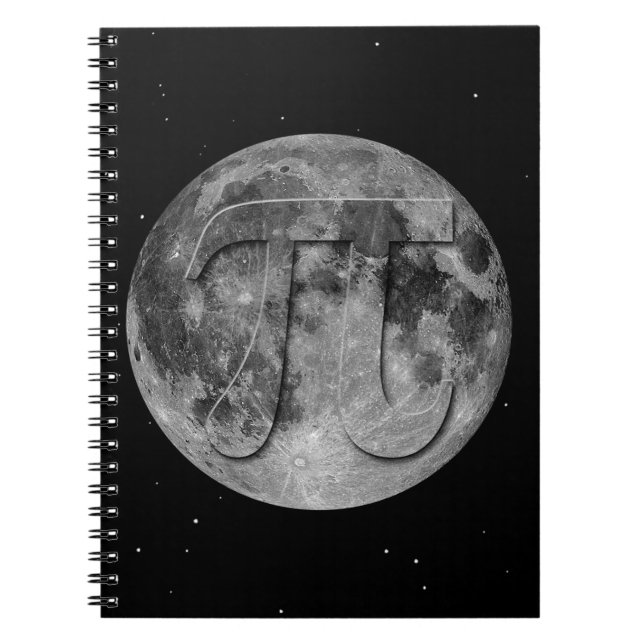 Caderno Espiral Diversão do Dia Pi da Lua Completa (Frente)