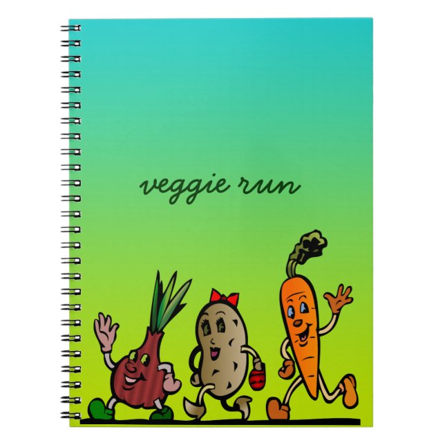 Caderno Espiral diversão vegetariana (Frente)