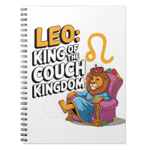 Caderno Espiral Diversão Zodíaco design Leo