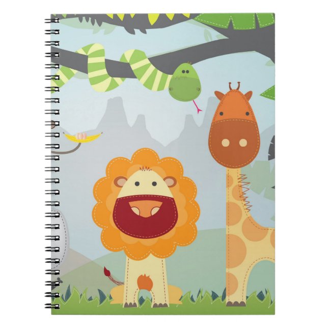 Caderno Espiral Divertimento da selva (Frente)