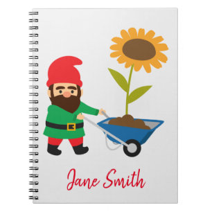 Caderno Espiral Divertimento dos gnomos do jardim