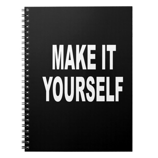 Caderno Espiral DIY fazem-no você mesmo (Frente)