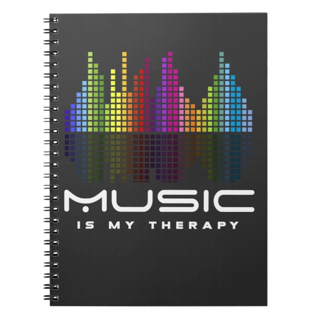 Caderno Espiral DJ Techno Therapy Music Equalizer Dm Party (Frente)
