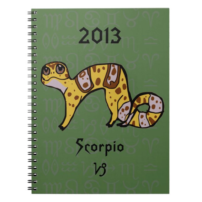 Caderno Espiral Do "caderno do geco do leopardo do zodíaco do geco (Frente)