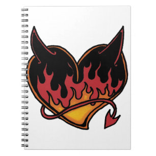 Caderno espiral do coração do diabo