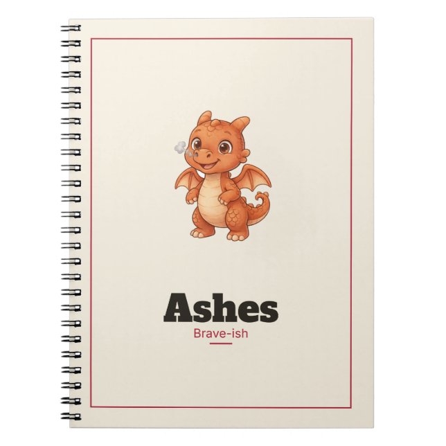 Caderno Espiral do Dragão Ashes (Frente)