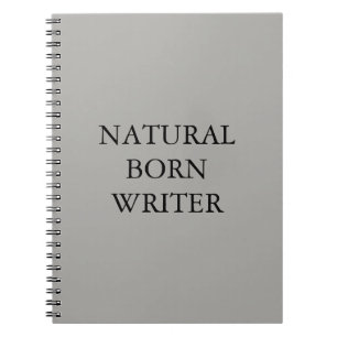 Caderno espiral do escritor nascido natural