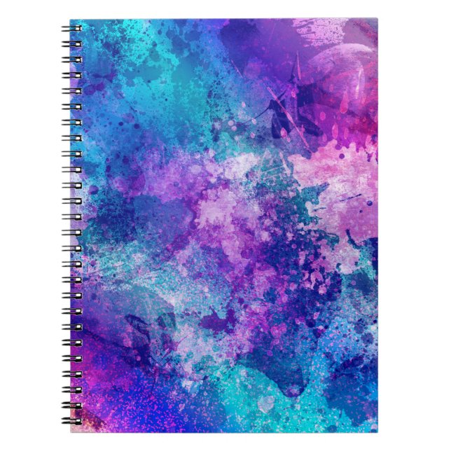 Caderno espiral do impressão do Grunge (Frente)