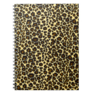 Caderno espiral do impressão do leopardo