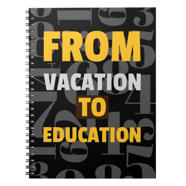 Caderno Espiral Do início da escola de férias à educação (Frente)