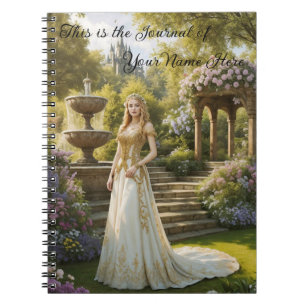 Caderno Espiral Do notebook da Princesa à Rainha Diário
