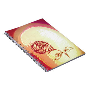 Caderno espiral do rosa rústico