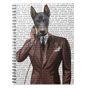 Caderno Espiral Doberman no Telefone