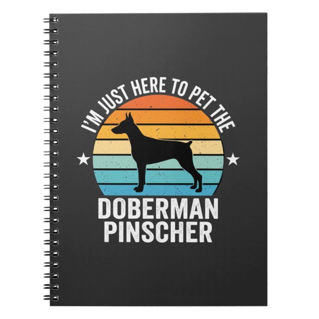 Caderno Espiral Dobermann Retro acariciar (Frente)