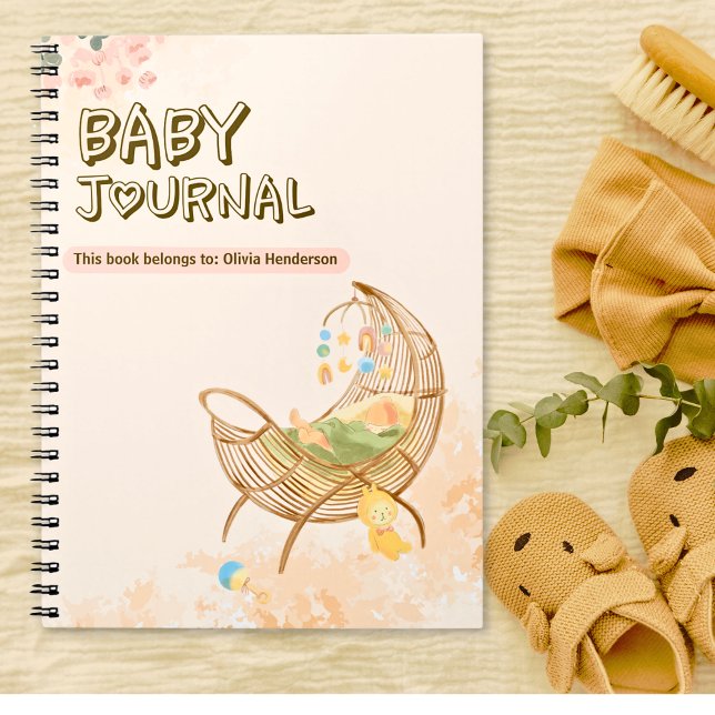 Caderno Espiral Doce Boho Baby Diário (Boho Baby Journal From Mom)