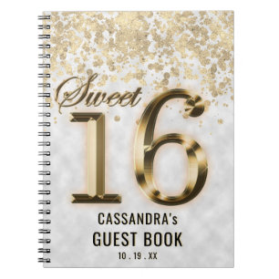 Caderno Espiral Doce Dezesseis Folhas Douradas