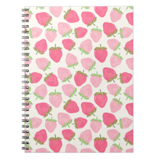 Caderno Espiral Doce e Frutado Morango Rosa