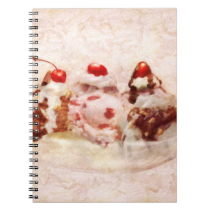 Caderno Espiral Doce - Sorvete - Banana split