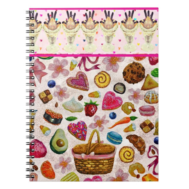 Caderno Espiral Doces Confeções de Massa Folhada (Frente)