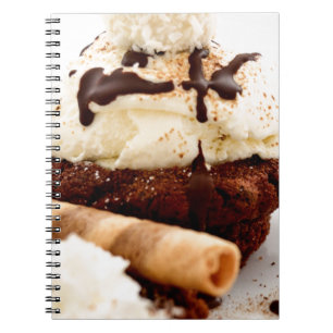 Caderno Espiral Doces de Cupcake Festa de Churrasco Chocolate Art
