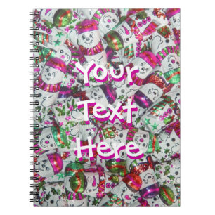 Caderno Espiral Doces Snowmen Pink