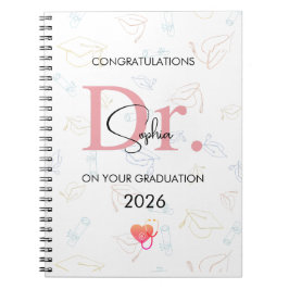 Caderno Espiral Doctor Graduation Personalized Name Class 2026