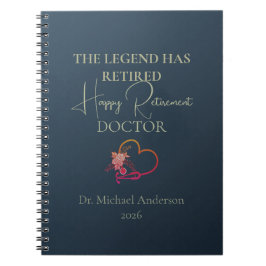 Caderno Espiral Doctor Retirement Gift The Legend Has Retired