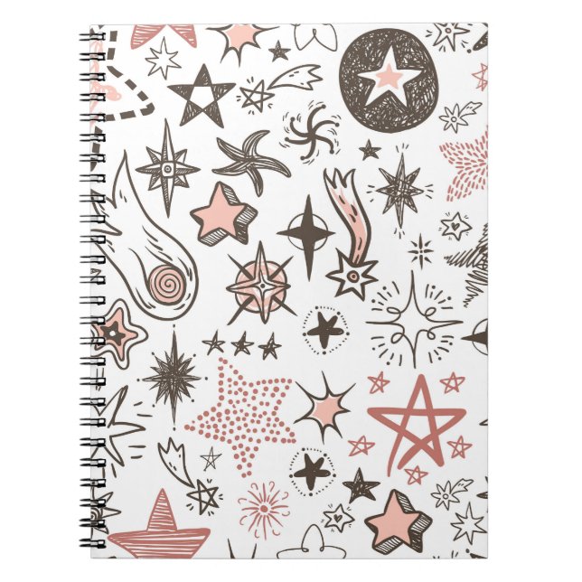 Caderno Espiral Dodles Cósmicos: Estrelas e Cometas (Frente)