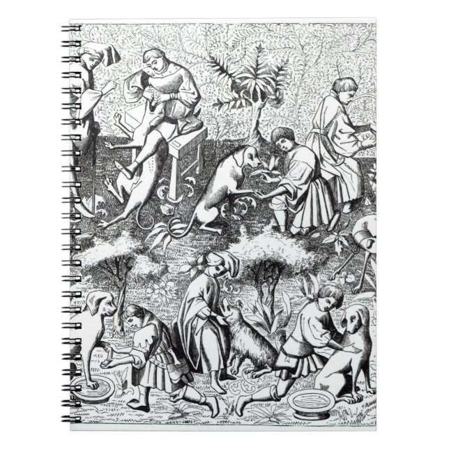 Caderno Espiral Doenças dos cães e da sua cura, após uma miniatura (Frente)