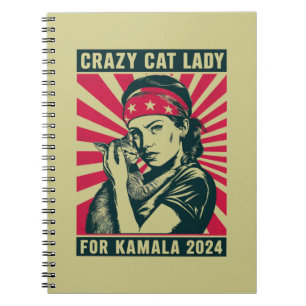 Caderno Espiral Doida por Gatos pela Kamala 2024