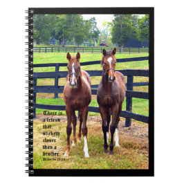 Caderno Espiral Dois amigos com provérbios 18:24