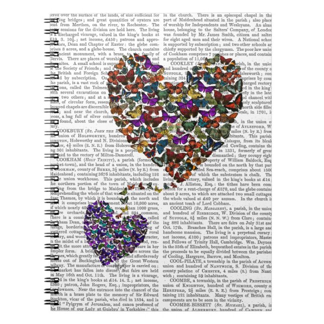 Caderno Espiral Dois Corações de Borboleta (Frente)