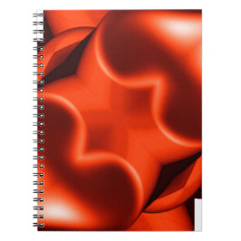 Caderno Espiral Dois Corações Laranja